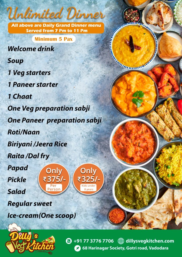 Unlimited Dinner at Dilly's Veg Kitchen